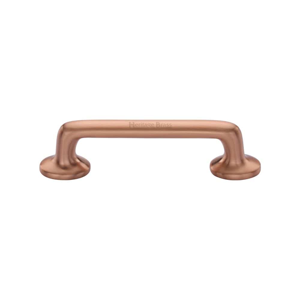 Heritage Brass Cabinet Hardware Satin Rose Gold / Cabinet Pull Handles / 96mm c/c Heritage Brass - Cabinet Pull Traditional Design 96mm CTC Satin Rose Gold Finish