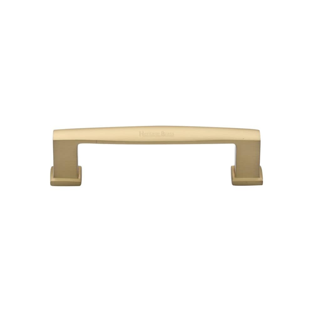 Heritage Brass Cabinet Hardware Satin Brass / Cabinet Pull Handles / 102mm c/c Heritage Brass - Cabinet Pull Vintage Design 102mm CTC Satin Brass Finish
