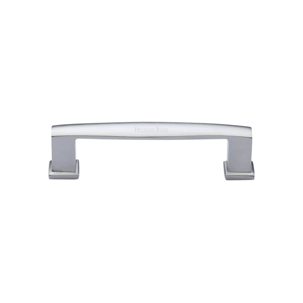Heritage Brass Cabinet Hardware Satin Chrome / Cabinet Pull Handles / 102mm c/c Heritage Brass - Cabinet Pull Vintage Design 102mm CTC Satin Chrome Finish