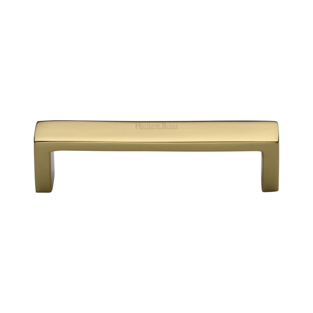 Heritage Brass Cabinet Hardware Polished Brass / Cabinet Pull Handles / 101mm c/c Heritage Brass - Cabinet Pull Wide Metro Design 101mm CTC Polished Brass Finish