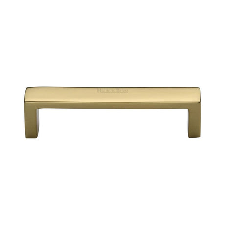 Heritage Brass Cabinet Hardware Polished Brass / Cabinet Pull Handles / 101mm c/c Heritage Brass - Cabinet Pull Wide Metro Design 101mm CTC Polished Brass Finish