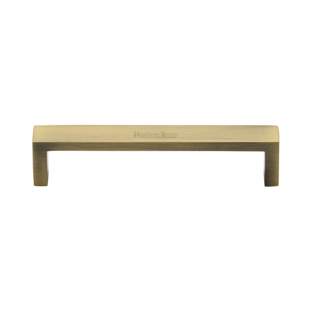 Heritage Brass Cabinet Hardware Antique Brass / Cabinet Pull Handles / 128mm c/c Heritage Brass - Cabinet Pull Wide Metro Design 128mm CTC Antique Brass Finish