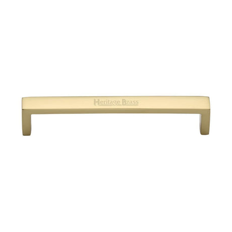 Heritage Brass Cabinet Hardware Polished Brass / Cabinet Pull Handles / 160mm c/c Heritage Brass - Cabinet Pull Wide Metro Design 160mm CTC Polished Brass Finish