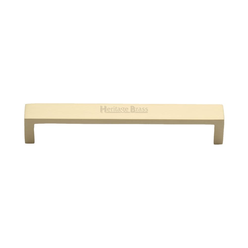Heritage Brass Cabinet Hardware Satin Brass / Cabinet Pull Handles / 160mm c/c Heritage Brass - Cabinet Pull Wide Metro Design 160mm CTC Satin Brass Finish