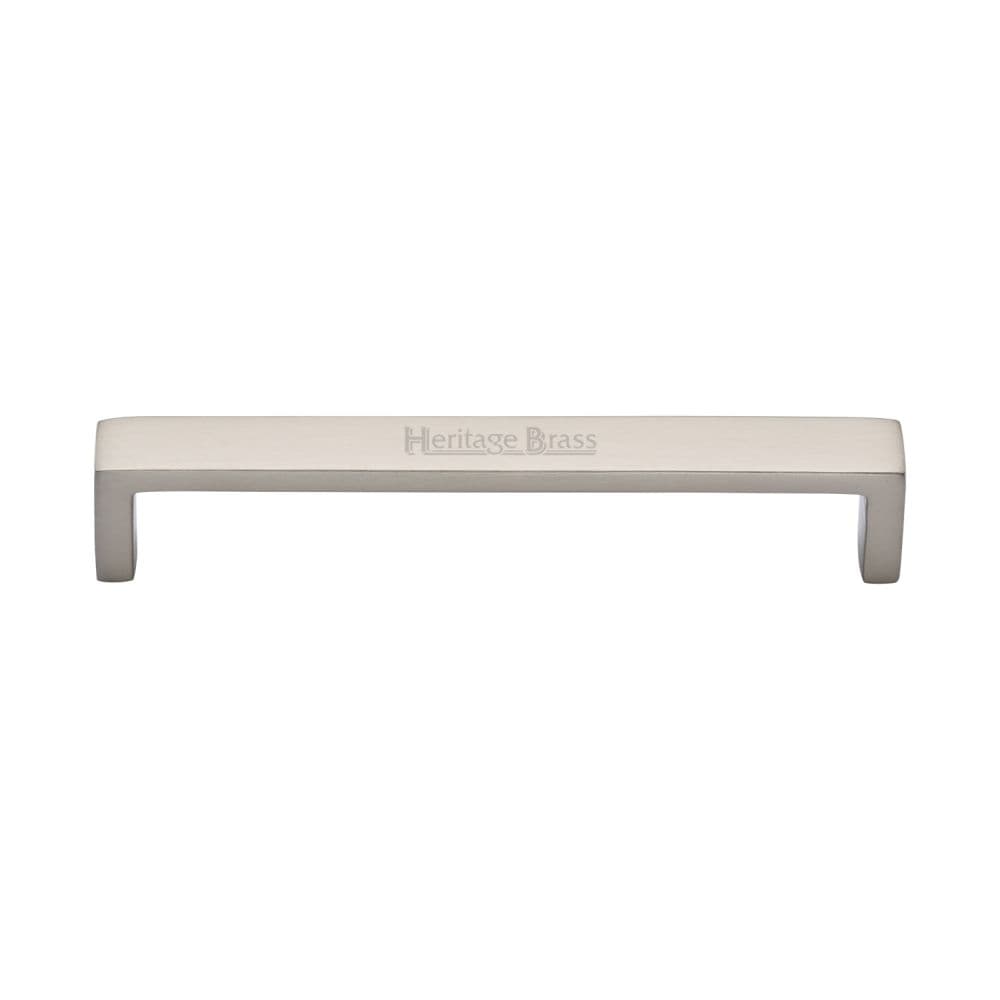 Heritage Brass Cabinet Hardware Satin Nickel / Cabinet Pull Handles / 160mm c/c Heritage Brass - Cabinet Pull Wide Metro Design 160mm CTC Satin Nickel Finish