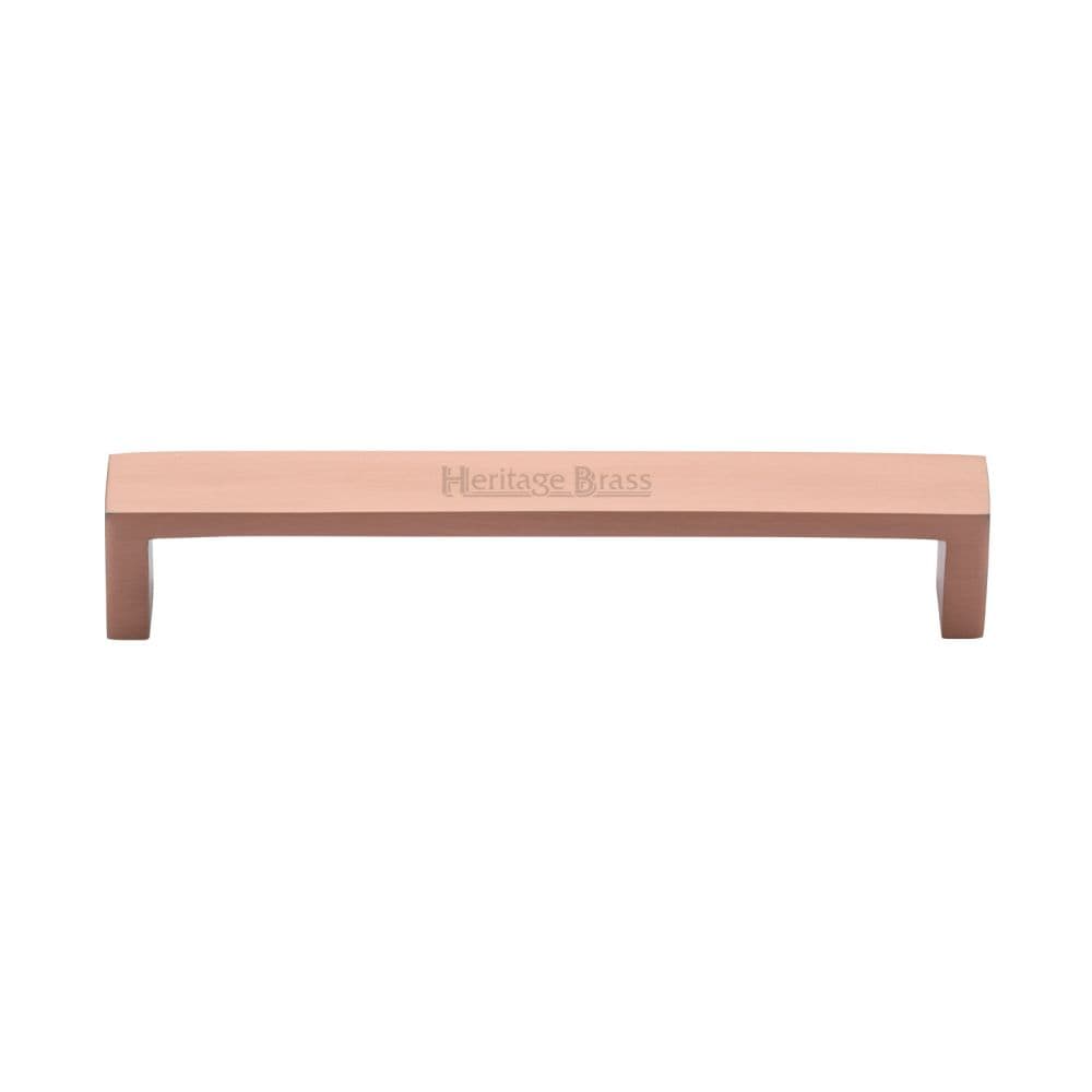 Heritage Brass Cabinet Hardware Satin Rose Gold / Cabinet Pull Handles / 160mm c/c Heritage Brass - Cabinet Pull Wide Metro Design 160mm CTC Satin Rose Gold Finish