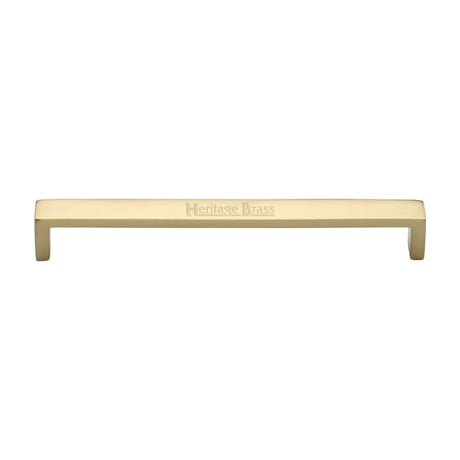 Heritage Brass Cabinet Hardware Polished Brass / Cabinet Pull Handles / 192mm c/c Heritage Brass - Cabinet Pull Wide Metro Design 192mm CTC Polished Brass Finish
