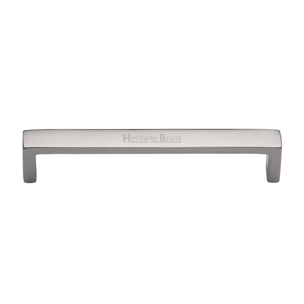 Heritage Brass Cabinet Hardware Polished Nickel / Cabinet Pull Handles / 192mm c/c Heritage Brass - Cabinet Pull Wide Metro Design 192mm CTC Polished Nickel Finish