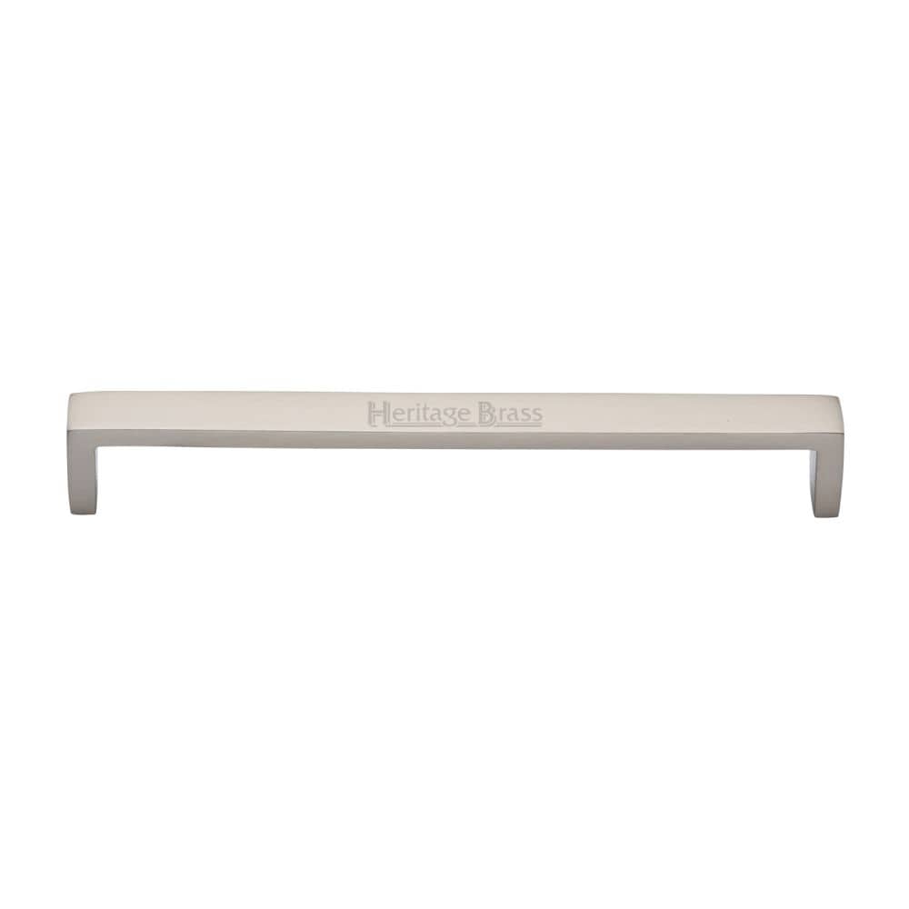 Heritage Brass Cabinet Hardware Satin Nickel / Cabinet Pull Handles / 192mm c/c Heritage Brass - Cabinet Pull Wide Metro Design 192mm CTC Satin Nickel Finish