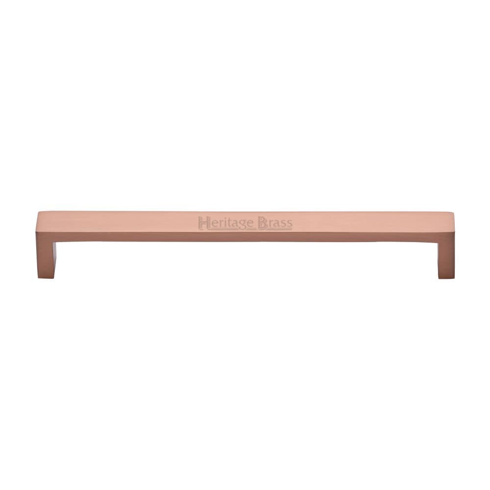 Heritage Brass Cabinet Hardware Satin Rose Gold / Cabinet Pull Handles / 192mm c/c Heritage Brass - Cabinet Pull Wide Metro Design 192mm CTC Satin Rose Gold Finish