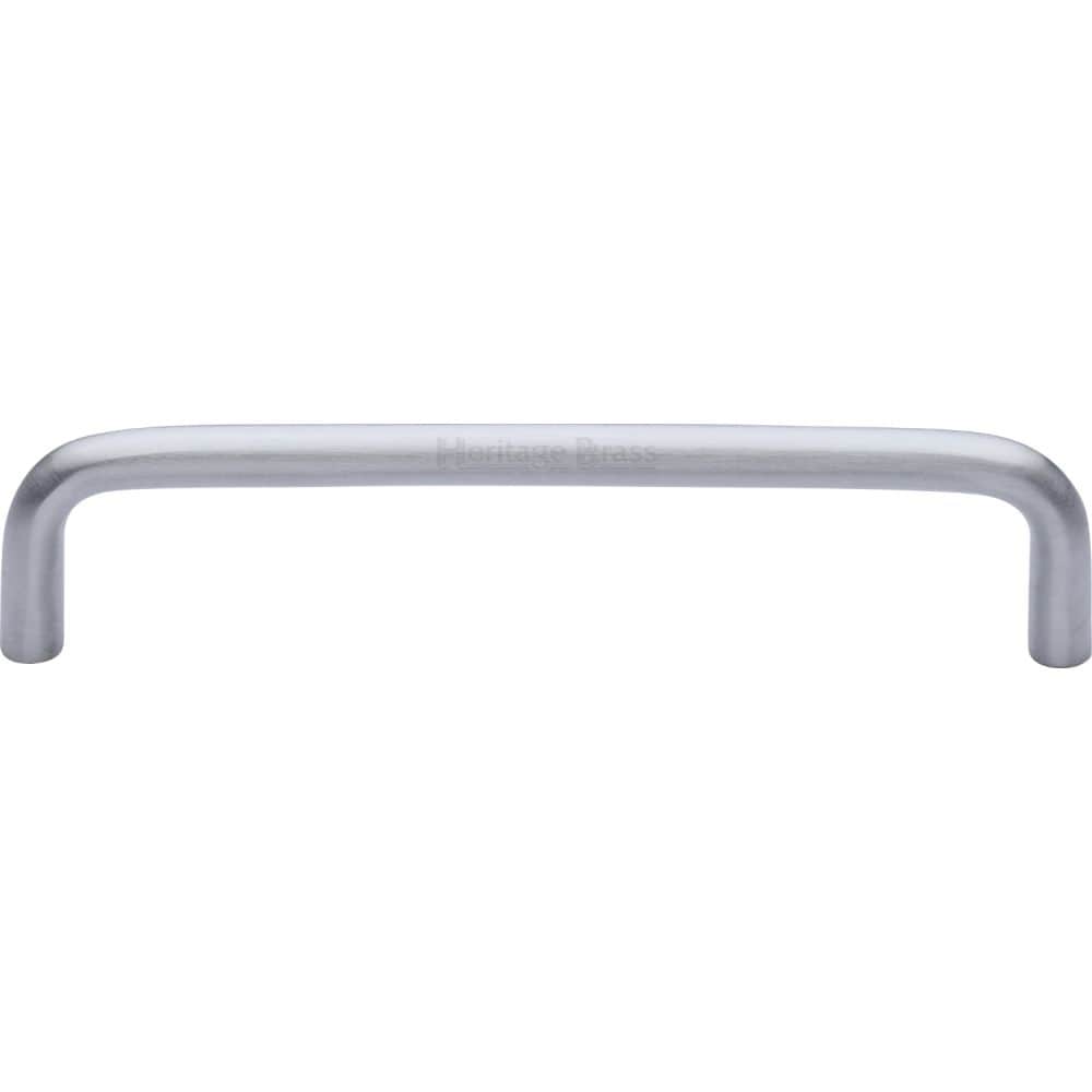 Heritage Brass Cabinet Hardware Satin Chrome / Cabinet Pull Handles / 128mm c/c Heritage Brass - Cabinet Pull Wire Design 128mm CTC Satin Chrome Finish