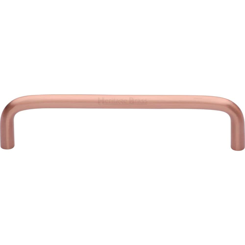 Heritage Brass Cabinet Hardware Satin Rose Gold / Cabinet Pull Handles / 128mm c/c Heritage Brass - Cabinet Pull Wire Design 128mm CTC Satin Rose Gold Finish