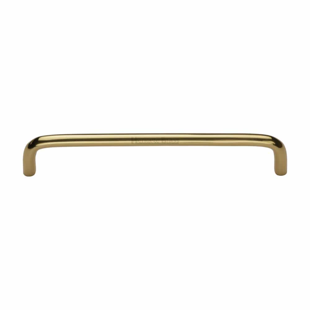 Heritage Brass Cabinet Hardware Polished Brass / Cabinet Pull Handles / 160mm c/c Heritage Brass - Cabinet Pull Wire Design 160mm CTC Polished Brass Finish