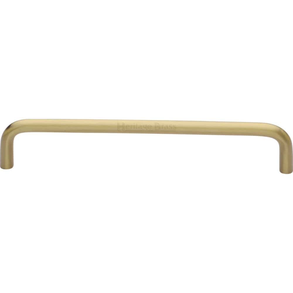 Heritage Brass Cabinet Hardware Satin Brass / Cabinet Pull Handles / 160mm c/c Heritage Brass - Cabinet Pull Wire Design 160mm CTC Satin Brass Finish