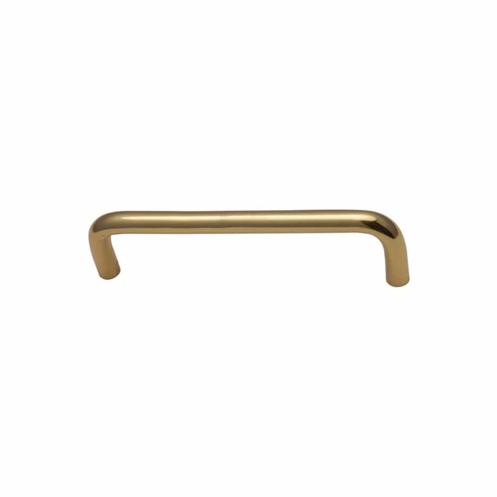 Heritage Brass Cabinet Hardware Polished Brass / Cabinet Pull Handles / 96mm c/c Heritage Brass - Cabinet Pull Wire Design 96mm CTC Polished Brass Finish