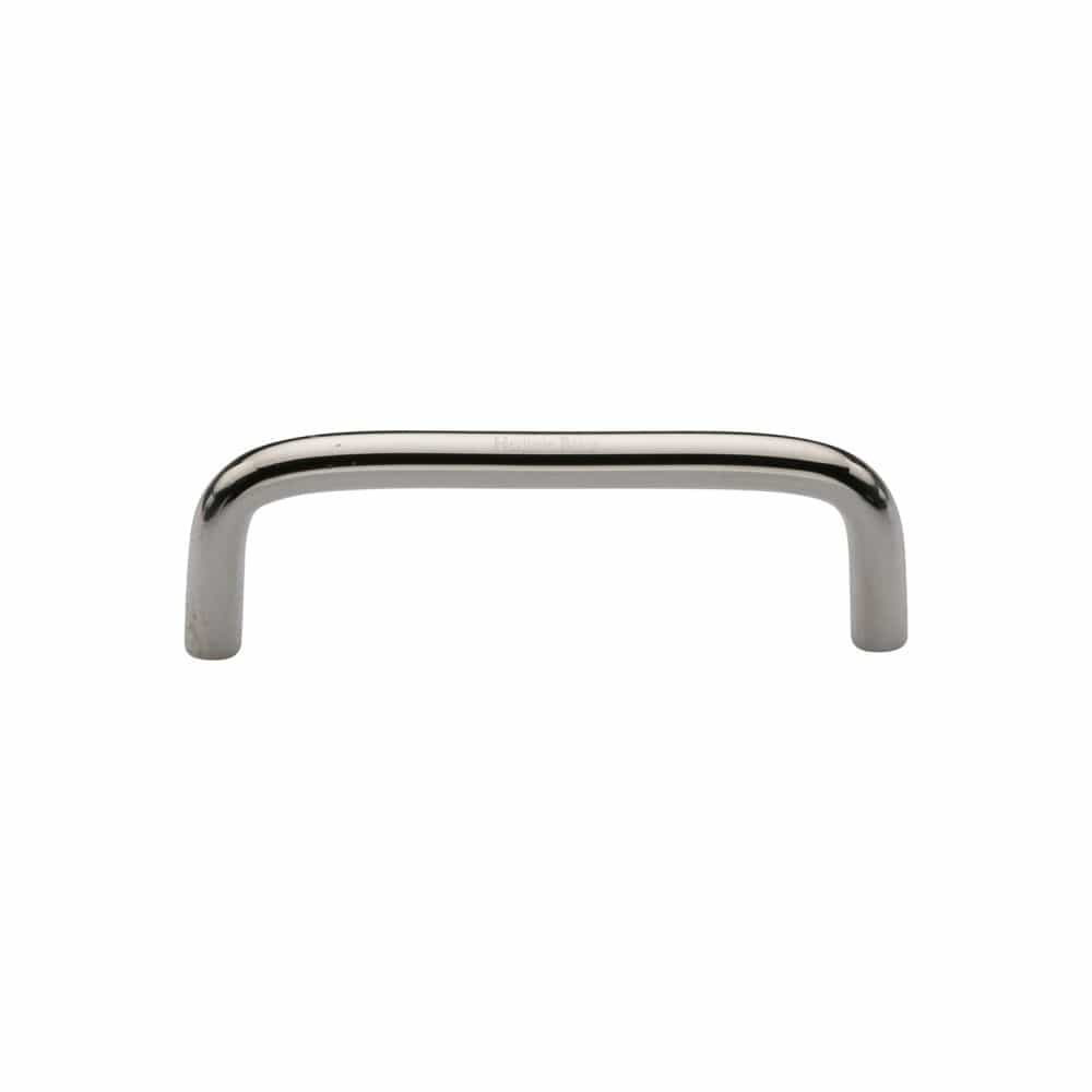 Heritage Brass Cabinet Hardware Polished Nickel / Cabinet Pull Handles / 96mm c/c Heritage Brass - Cabinet Pull Wire Design 96mm CTC Polished Nickel Finish