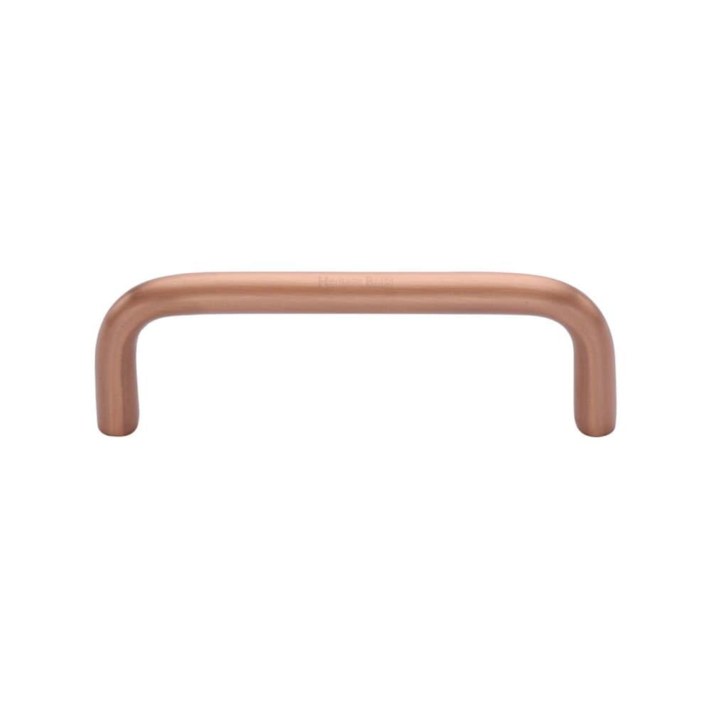 Heritage Brass Cabinet Hardware Satin Rose Gold / Cabinet Pull Handles / 96mm c/c Heritage Brass - Cabinet Pull Wire Design 96mm CTC Satin Rose Gold Finish