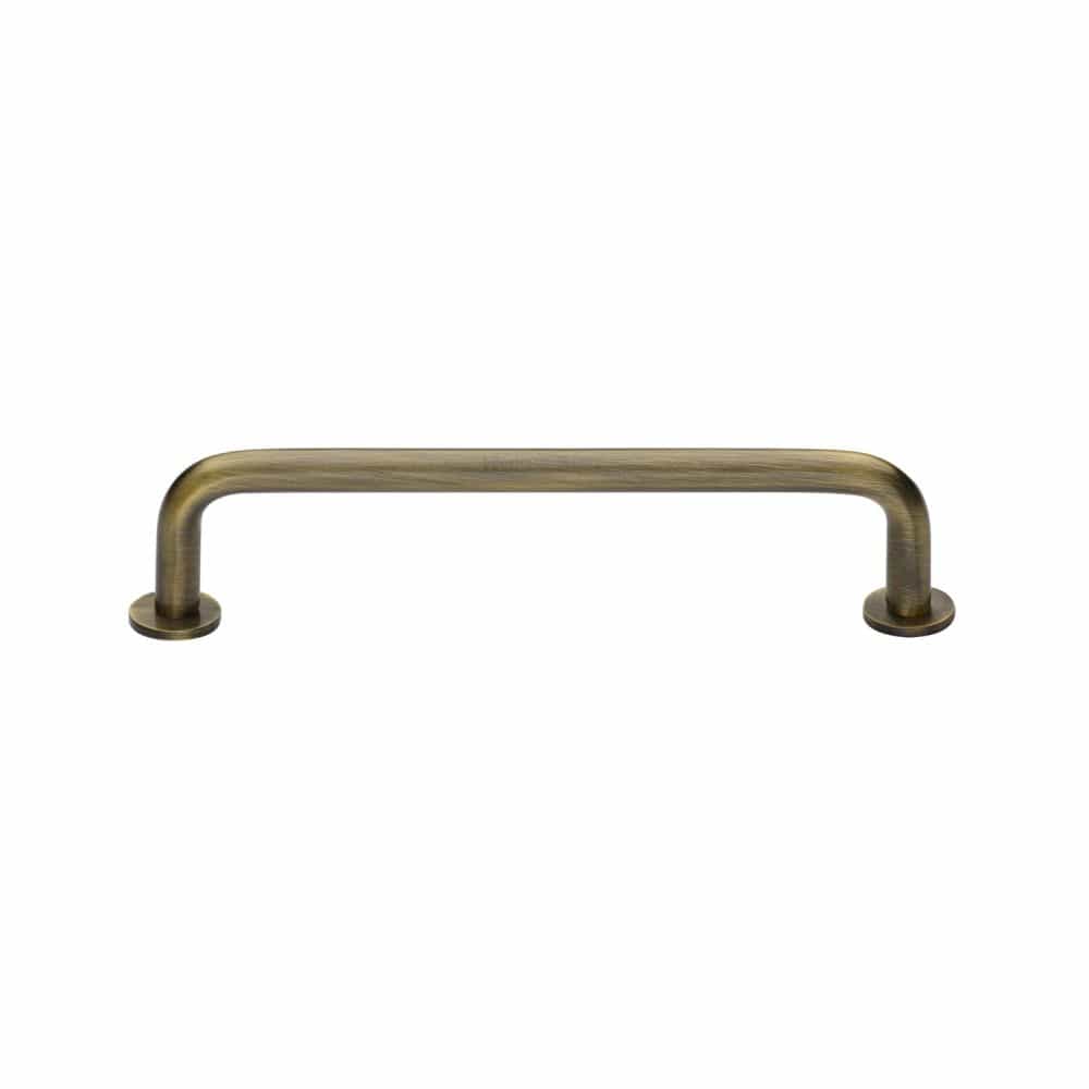 Heritage Brass Cabinet Hardware Antique Brass / Cabinet Pull Handles / 128mm c/c Heritage Brass - Cabinet Pull Wire Design with 16mm Rose 128mm CTC Antique Brass Fi