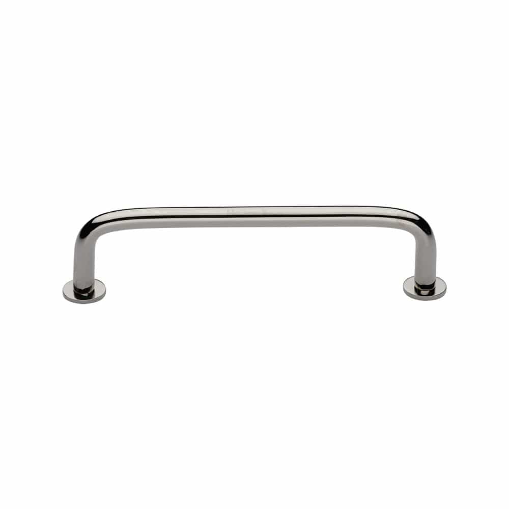 Heritage Brass Cabinet Hardware Polished Nickel / Cabinet Pull Handles / 128mm c/c Heritage Brass - Cabinet Pull Wire Design with 16mm Rose 128mm CTC Polished Nickel F