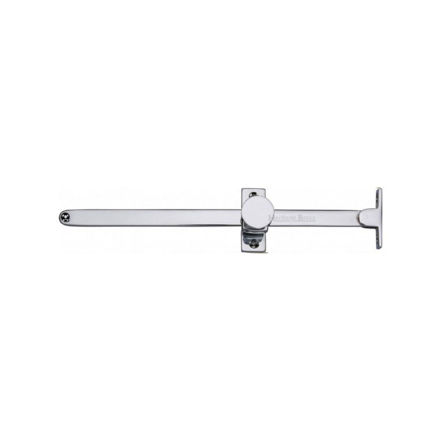 Heritage Brass Window Furniture Polished Chrome / 10"/250mm Heritage Brass - Casement Stay Sliding Design 10" Polished Chrome Finish
