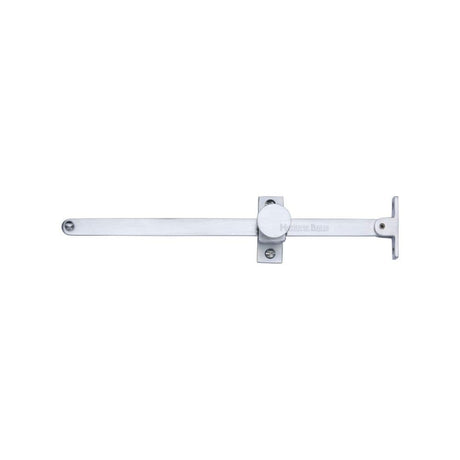 Heritage Brass Window Furniture Satin Chrome / 10"/250mm Heritage Brass - Casement Stay Sliding Design 10" Satin Chrome Finish