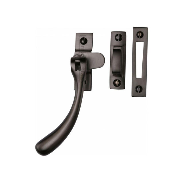 Heritage Brass Window Furniture Matt Bronze / No / Mortice & Hook Place Heritage Brass - Casement Window Fastener Ball Design Matt Bronze Finish