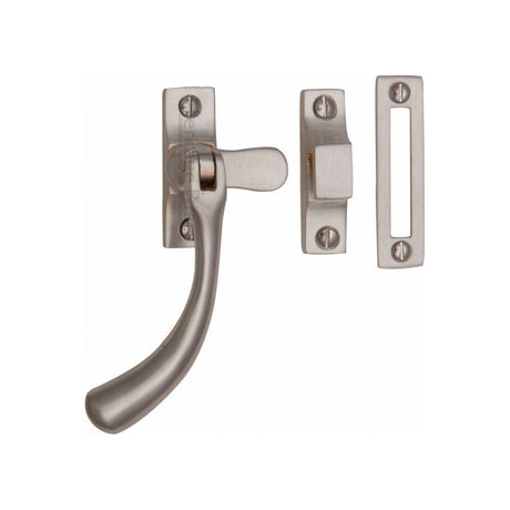 Heritage Brass Window Furniture Satin Nickel / No / Mortice & Hook Place Heritage Brass - Casement Window Fastener Ball Design Satin Nickel Finish