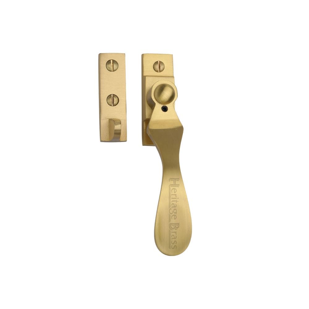 Heritage Brass Window Furniture Satin Brass / Yes / Wedge Heritage Brass - Casement Window Fastener Wedge Pattern Weather Stripped Design