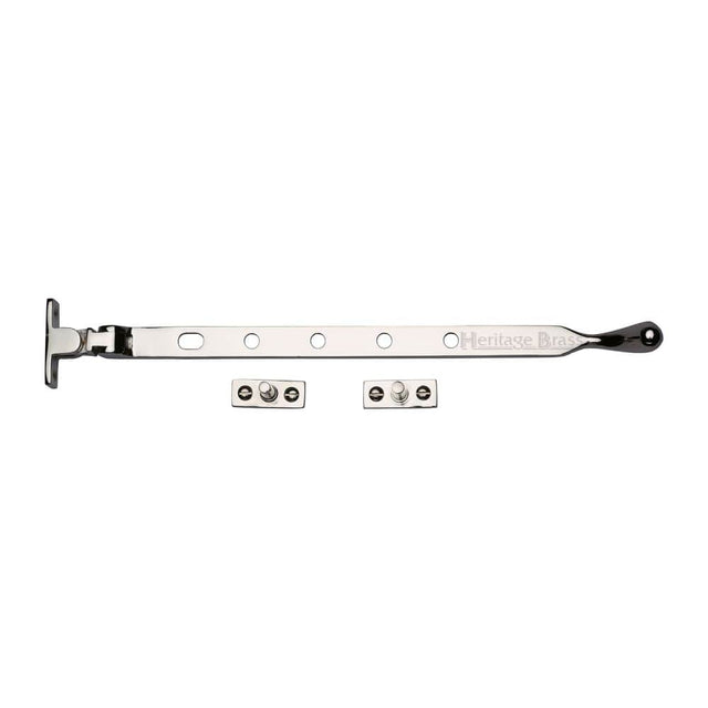 Heritage Brass Window Furniture Polished Nickel / 12"/300mm Heritage Brass - Casement Window Stay Ball Design 12" Polished Nickel Finish