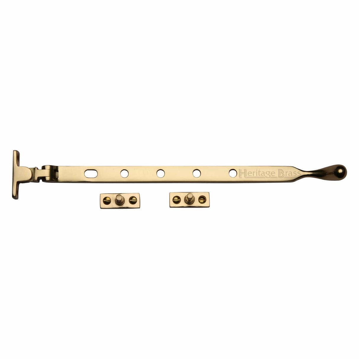 Heritage Brass Window Furniture Unlacquered Brass Heritage Brass - Casement Window Stay Ball Design 12 Unlacquered Brass finish