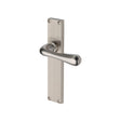Heritage Brass Door Furniture Satin Nickel / Latch Handles Heritage Brass - Charlbury Reeded Lever Latch Satin Nickel finish