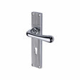 Heritage Brass Door Furniture Polished Chrome / Std. Lock Handles Heritage Brass - Charlbury Reeded Lever Lock Polished Chrome finish