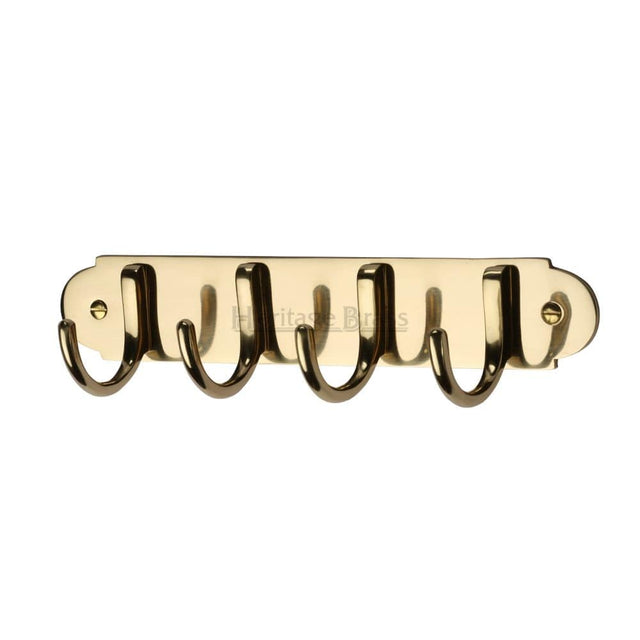 Heritage Brass Accessories Polished Brass / Coat Hooks on Plate Heritage Brass - Coat Hooks on Plate Polished Brass Finish