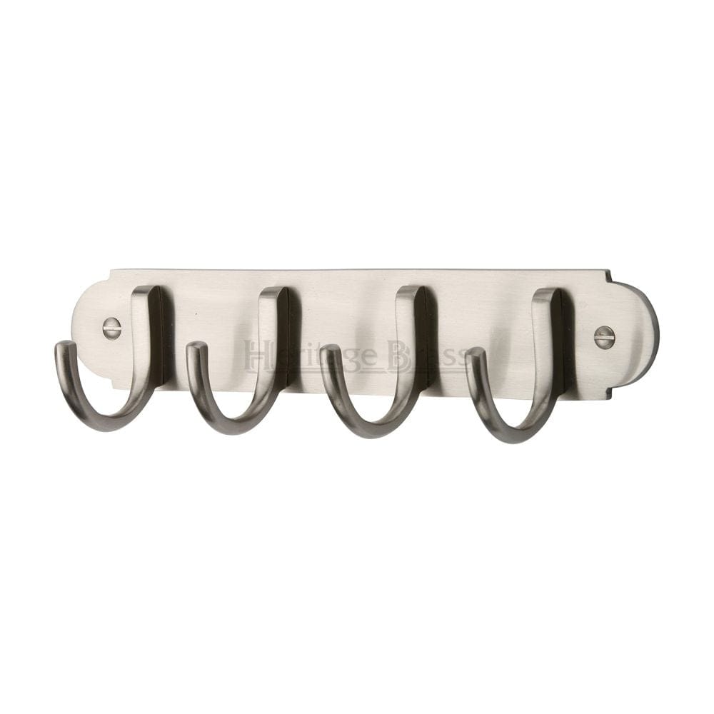 Heritage Brass Accessories Satin Nickel / Coat Hooks on Plate Heritage Brass - Coat Hooks on Plate Satin Nickel Finish