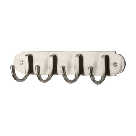 Heritage Brass Accessories Satin Nickel / Coat Hooks on Plate Heritage Brass - Coat Hooks on Plate Satin Nickel Finish