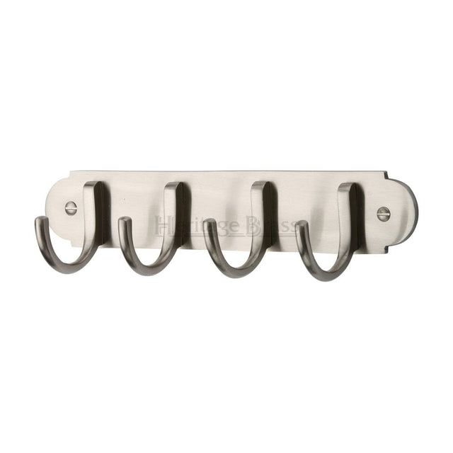 Heritage Brass Accessories Satin Nickel / Coat Hooks on Plate Heritage Brass - Coat Hooks on Plate Satin Nickel Finish