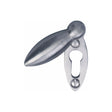 Heritage Brass Door Furniture Satin Chrome / Mortice Key Profile Escutcheons Heritage Brass - Covered Keyhole Oval Satin Chrome Finish