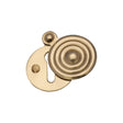 Heritage Brass Door Furniture Polished Brass / Mortice Key Profile Escutcheons Heritage Brass - Covered Keyhole Reeded Polished Brass Finish