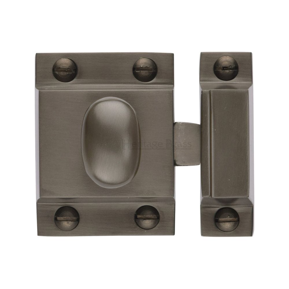 Heritage Brass Cabinet Hardware Matt Bronze / Cabinet Turn Catch Heritage Brass - Cupboard Latch with Oval Turn Matt Bronze Finish