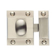 Heritage Brass Cabinet Hardware Satin Nickel / Cabinet Turn Catch Heritage Brass - Cupboard Latch with Oval Turn Satin Nickel Finish