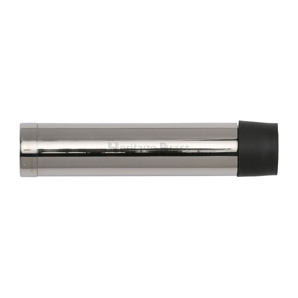 Heritage Brass Door Furniture Polished Nickel / Projection Door Stop Heritage Brass - Cylindrical Door Stop Without Rose 64mm Polished Nickel Finish