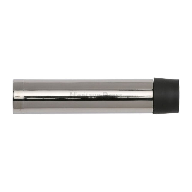 Heritage Brass Door Furniture Polished Nickel / Projection Door Stop Heritage Brass - Cylindrical Door Stop Without Rose 64mm Polished Nickel Finish