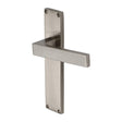 Heritage Brass Door Furniture Satin Nickel / Latch Handles Heritage Brass - Delta Hammered Lever Latch Door Handle on 200mm Plate Satin Nickel finish