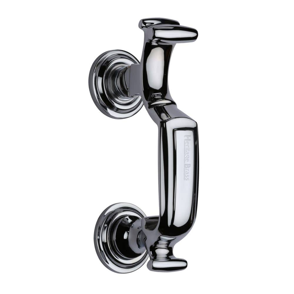 Heritage Brass Door Furniture Polished Chrome / Doctors Door Knocker Heritage Brass - Doctor Knocker Polished Chrome Finish