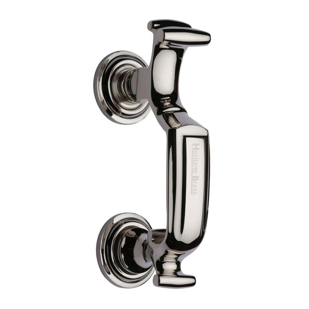Heritage Brass Door Furniture Polished Nickel / Doctors Door Knocker Heritage Brass - Doctor Knocker Polished Nickel Finish