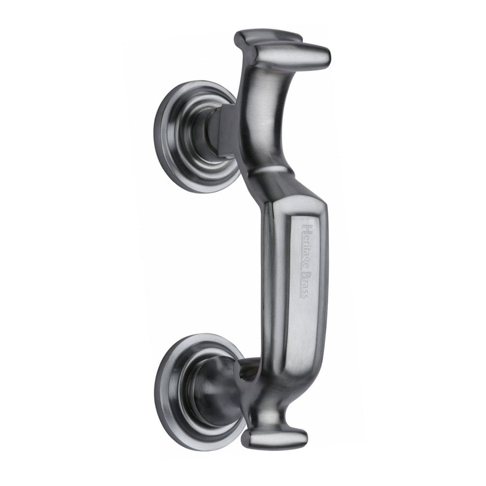 Heritage Brass Door Furniture Satin Chrome / Doctors Door Knocker Heritage Brass - Doctor Knocker Satin Chrome Finish