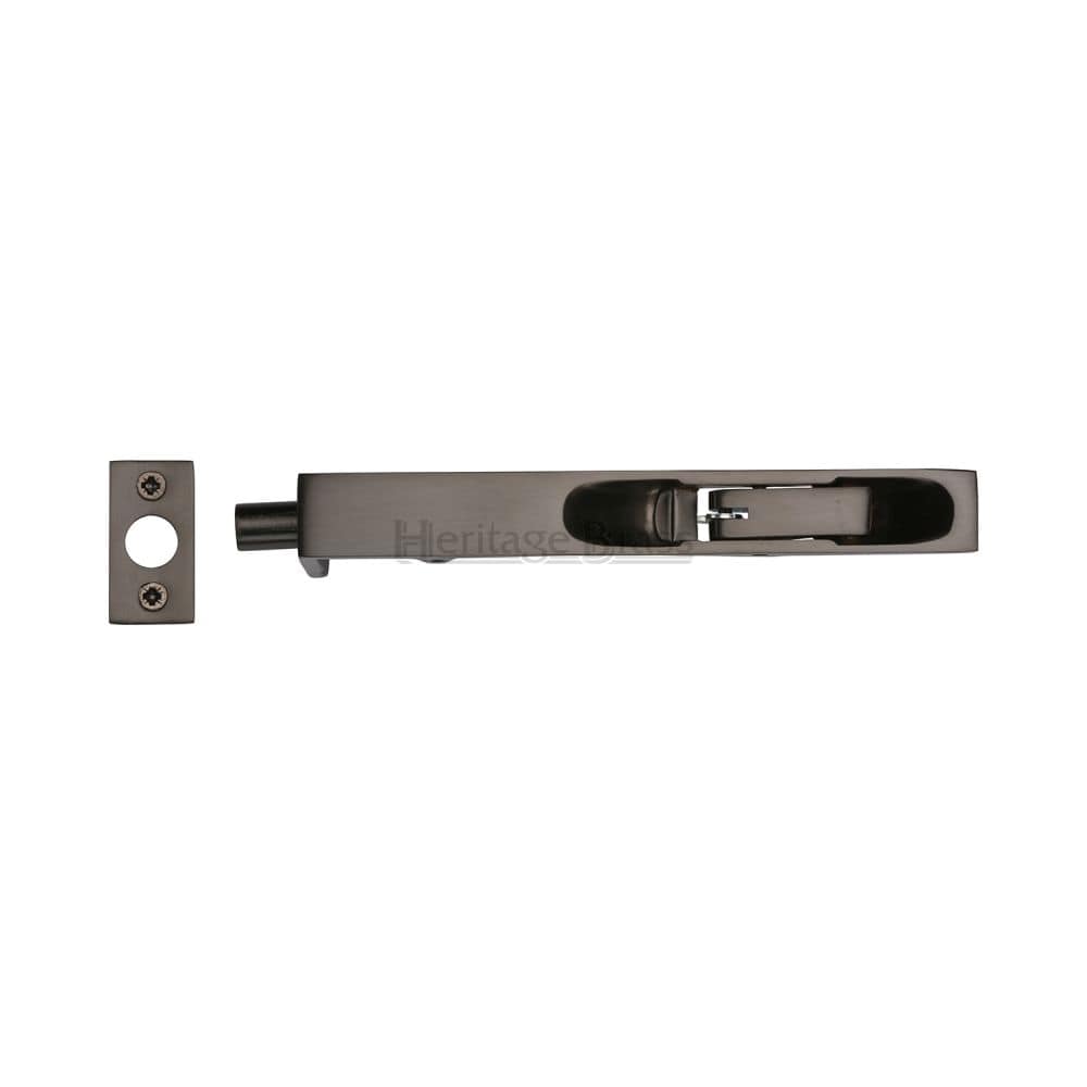 Heritage Brass Accessories Matt Bronze / Flush Bolts / 200mm / 8" Heritage Brass - Door Bolt Flush Fitting 8" x .3/4" Matt Bronze Finish