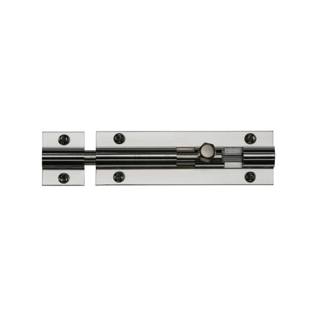 Heritage Brass Accessories Polished Chrome / Straight Surface Bolts / 100mm / 4" Heritage Brass - Door Bolt Straight 4" x 1.25" Polished Chrome Finish