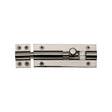 Heritage Brass Accessories Polished Nickel / Straight Surface Bolts / 100mm / 4" Heritage Brass - Door Bolt Straight 4" x 1.5" Polished Nickel Finish