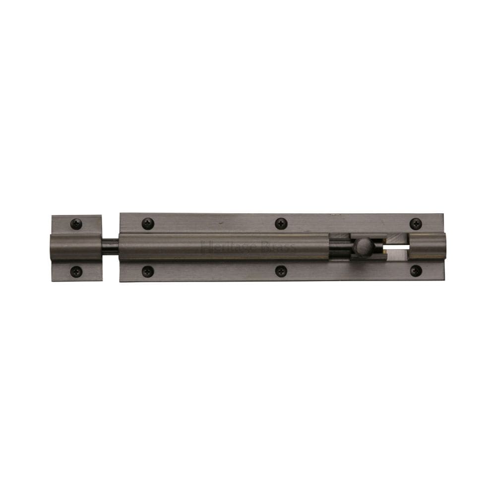 Heritage Brass Accessories Matt Bronze / Straight Surface Bolts / 150mm / 6" Heritage Brass - Door Bolt Straight 6" x 1.25" Matt Bronze Finish